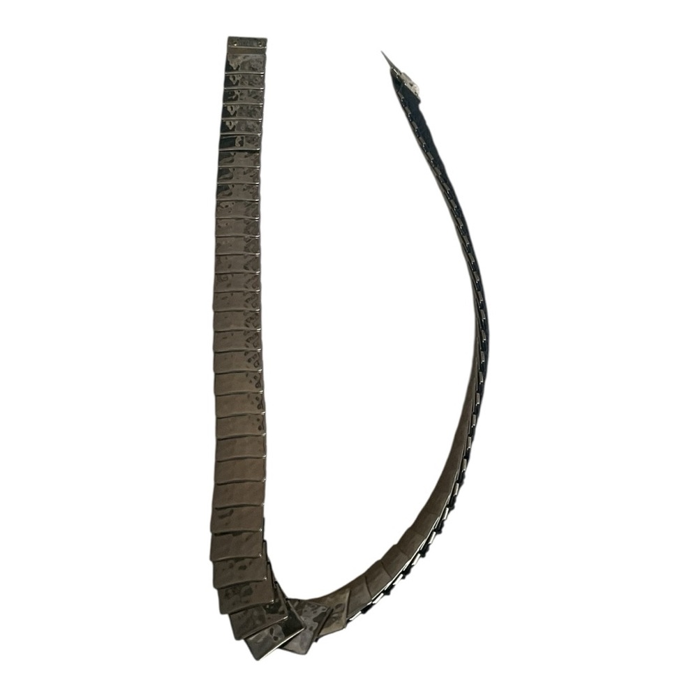 Stretch Belt Silver Metal Plates Statement Belt View 3